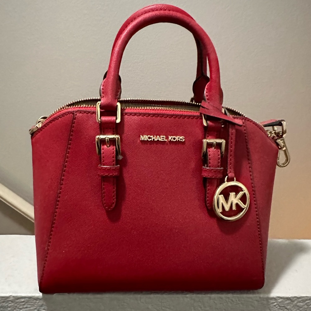 Red Michael Kors purse/crossbody bag